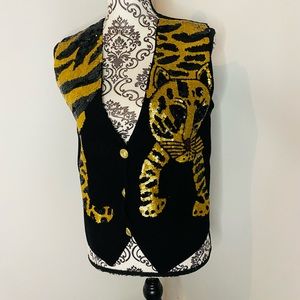 Modi vintage 1980s leopard sequin vest